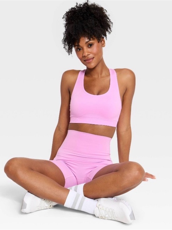 all in motion Other - Women's Seamless Medium Support Racerback Sports Bra - Light Violet